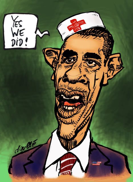 caricature healthcare daullÃ© obama