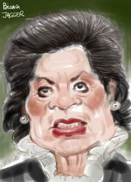Caricature people bianca jagger by daullÃ©