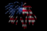 Beverly & Pack's 4th of July Flag and Firework graphic