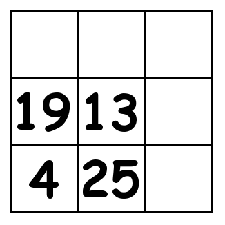 3 by 3 grid Puzzle 1