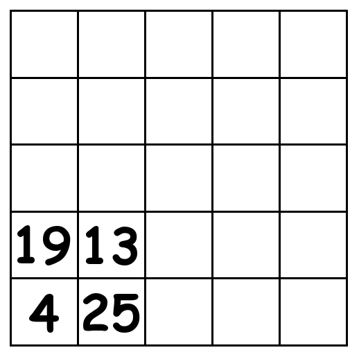 5 by 5 grid Puzzle 1