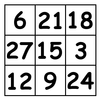 3 by 3 grid Solution 2