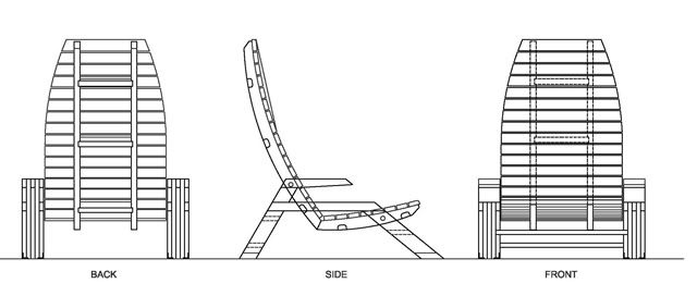 adirondack chair autocad plan | Woodworking Plans