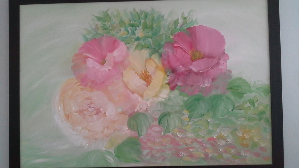 Tranh sơn dầu về hoa - 2