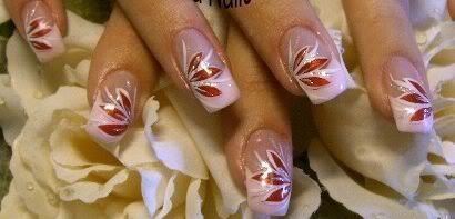 Red Seoul Flower Nail