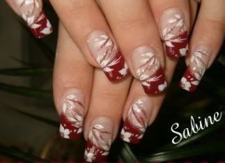 red nail art