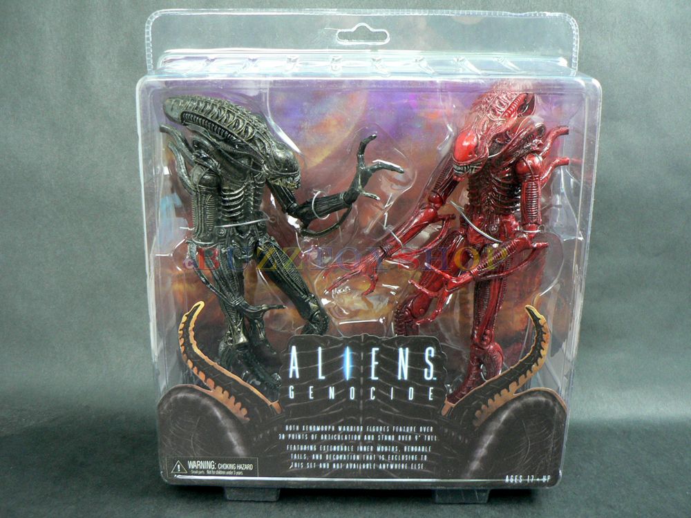 Alien Genocide Red 2-pack Action Figure Set In Stock Xenomorph Neca Avp 