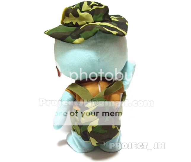 SUPER CUTE Musical walking SCRUMP in army boy wear with a army bag