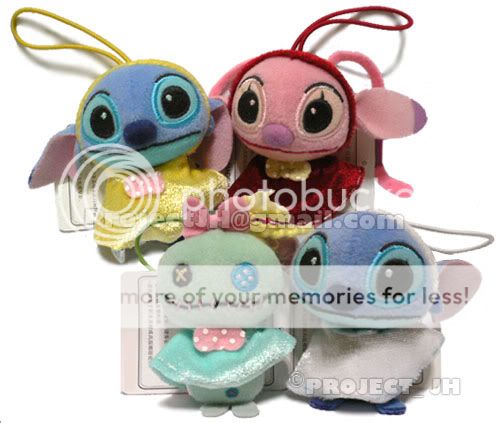 LOOK Stitch Angel and scrump doll in different colour Poncho plush