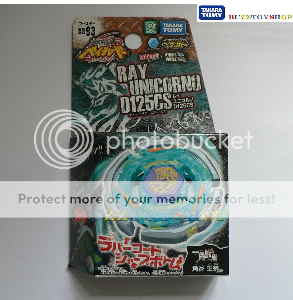 BeyBlade Metal Fight Fusion BB 93 Ray Unicorno D125CS  