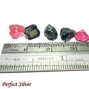 ct. 5Pcs. 100% Natural Mined Rough Ruby & Blue Sapphire  