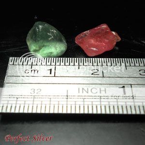 ct. 2Pcs. Natural Mined Rough Ruby&Flourite @ Free ship  